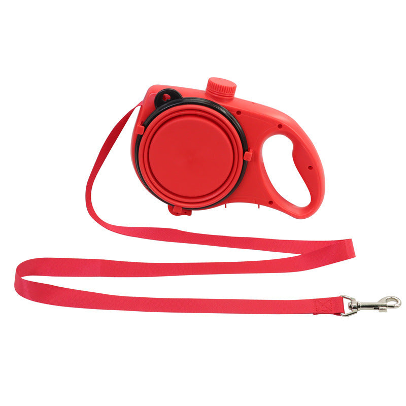 3 in 1 Dog Leash with Built in Water Bottle and Bowl (120cm )