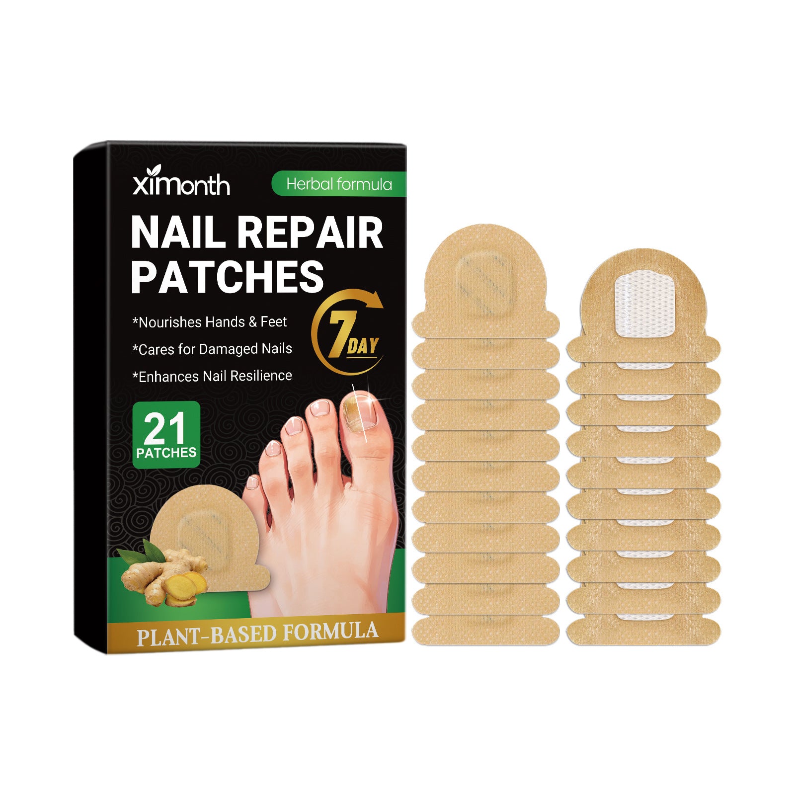 Ginger Nail Repair Patches