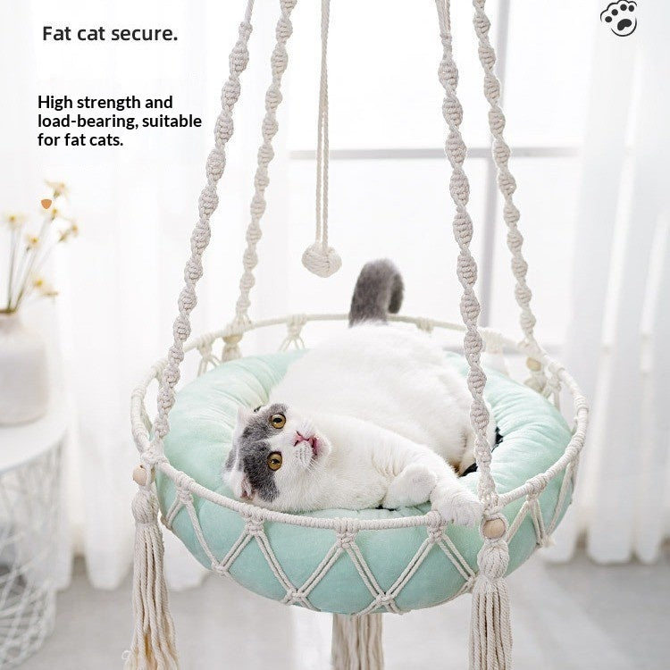 Cat Hammock Hand Woven Hanging Cat Bed