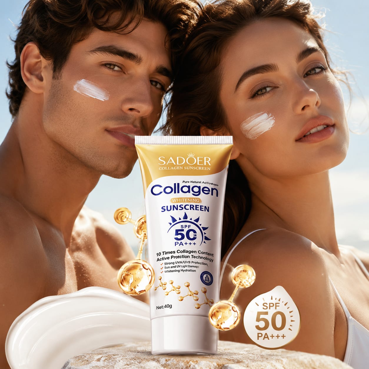 SADOER Collagen SPF50 Anti-Aging  Sunscreen Cream 40g