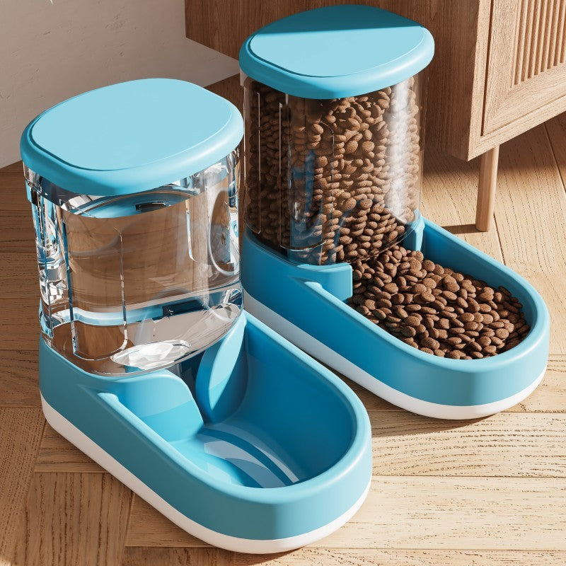 2 in 1 pet feeder and water dispenser for dogs and cats.