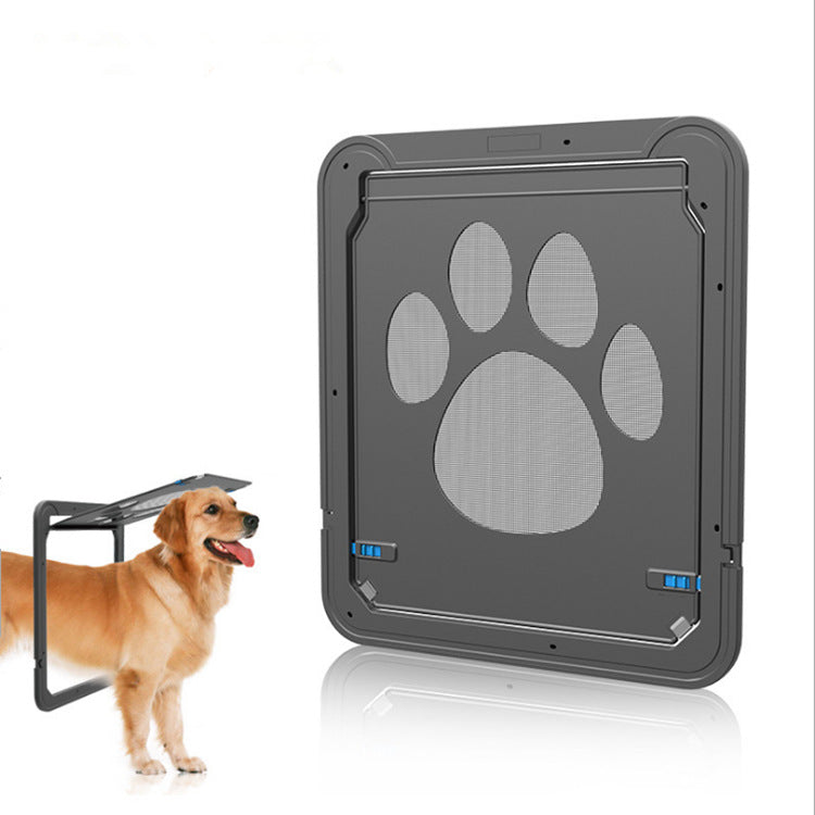Way Lockable Plastic Pet Big Dog Cat Door For Screen Window Safety Flap
