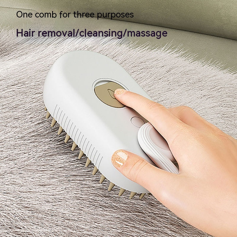 Cat Steam Brush 3 In 1 Electric Spray Cat Hair Brush For Massage. Pet Grooming