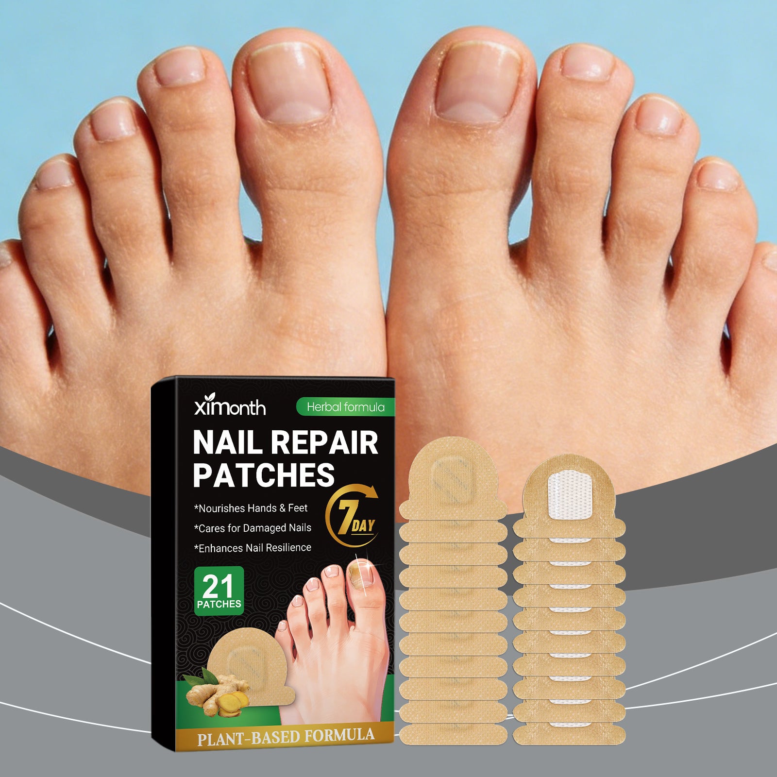 Ginger Nail Repair Patches